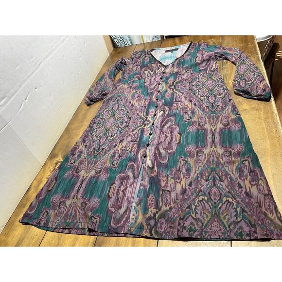 Double D Ranch Women’s Size Medium Boho Whimsical Semi Sheer Dress - Picture 1 of 8